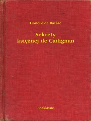 cover image of Sekrety księżnej de Cadignan